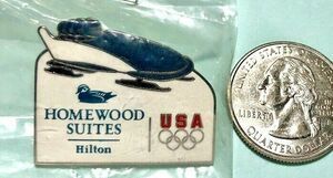2006 HILTON , Homewood Suites,Olympic Bobsled ,Turin,Italy Winter Games Pin